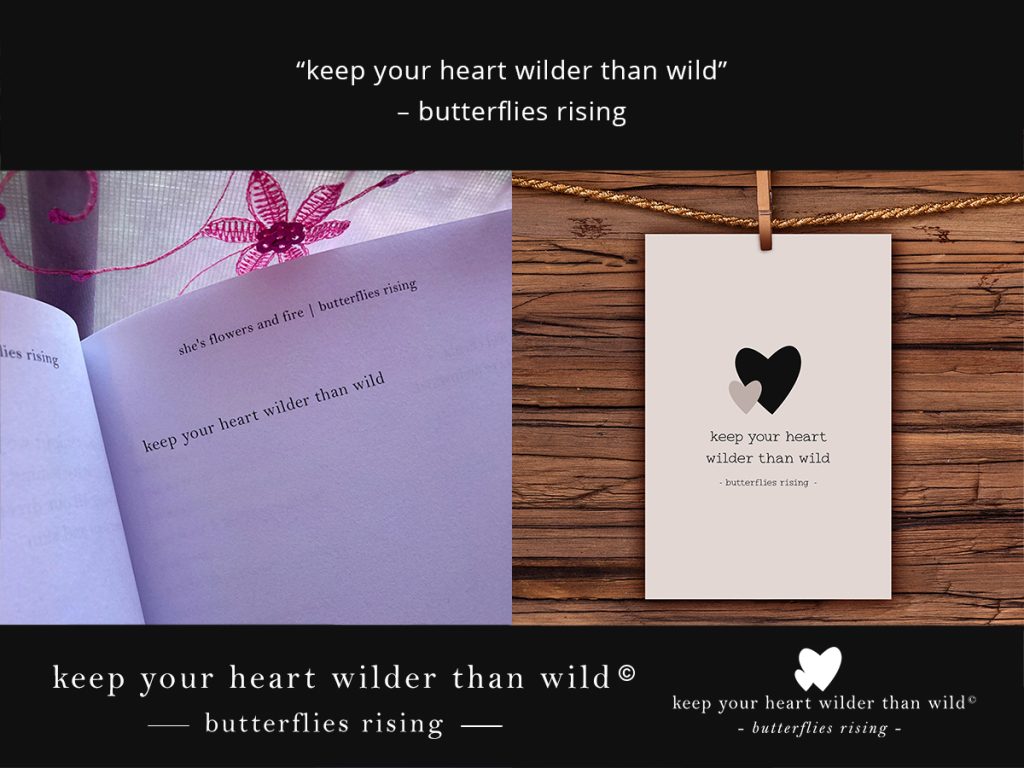 keep your heart wilder than wild postcards - butterflies rising collection