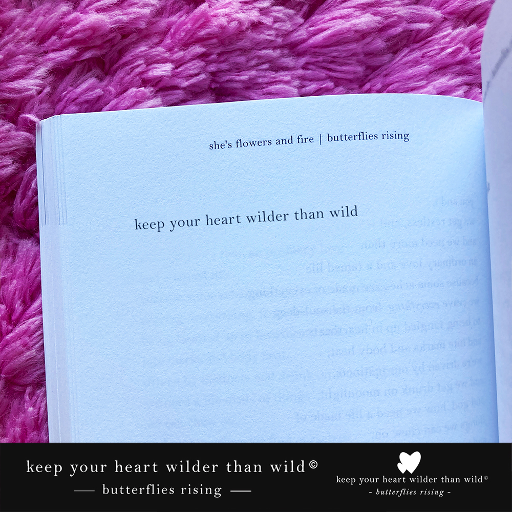 keep your heart wilder than wild bright fuchsia left page